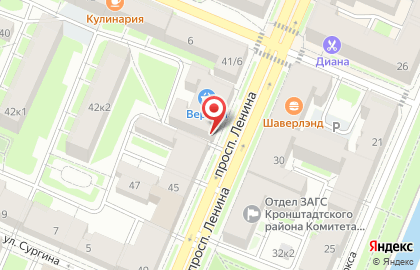 Мастерская по ремонту обуви на проспекте Ленина (Кронштадтский район), 45 на карте
