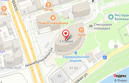 Поисковая система Яндекс на Нижнебульварной улице на карте