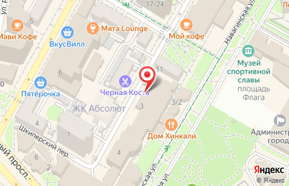 Турфирма Дискавери Тревел на Навагинской улице на карте