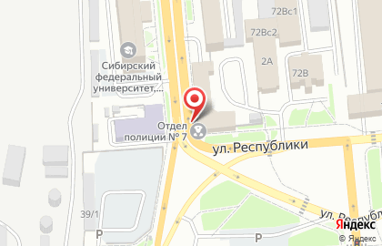 Отдел полиции №7, Железнодорожный район на карте