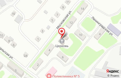 Приход храма в честь иконы Божией Матери Взыскание погибших на Московской улице на карте