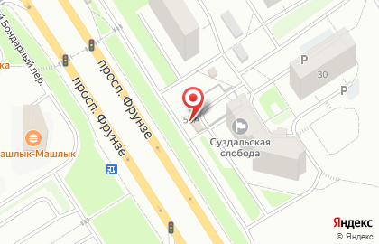 Торговая компания Ярославский бройлер в Фрунзенском районе на карте