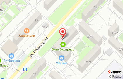 Киоск по продаже фруктов и овощей в Дзержинском районе на карте
