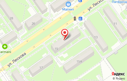 Маркет-бар Bootleggers на улице Лескова на карте