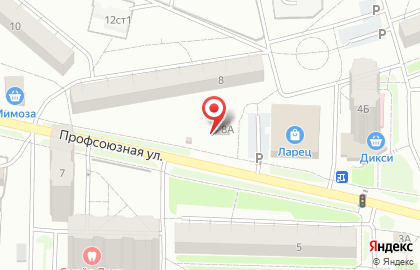Киоск по продаже колбасных изделий, г. Подольск на Профсоюзной улице на карте