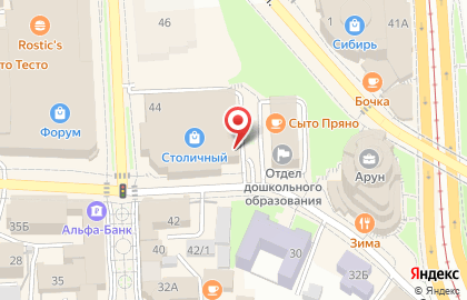 Подземная автостоянка в Советском районе на карте