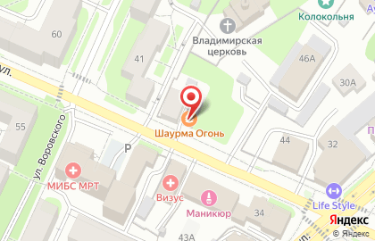 Продовольственный магазин Флагман на Октябрьской улице на карте