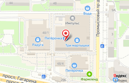 Много мебели на проспекте Гагарина на карте