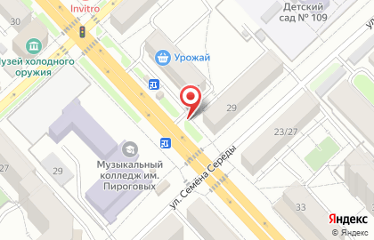 Киоск по продаже питьевой воды Ключ здоровья на улице Дзержинского на карте