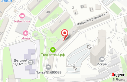 Школа речи и интеллекта Детвора в Первореченском районе на карте