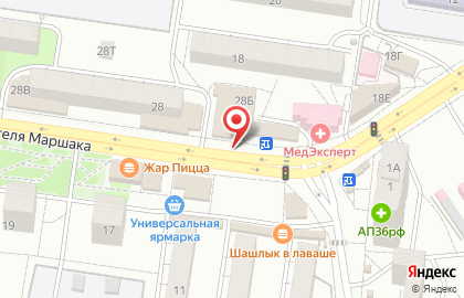 Супермаркет Пятью Пять на улице Писателя Маршака, 28Б на карте