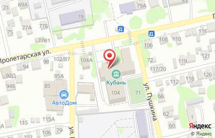 Дворец культуры на Пролетарской улице на карте