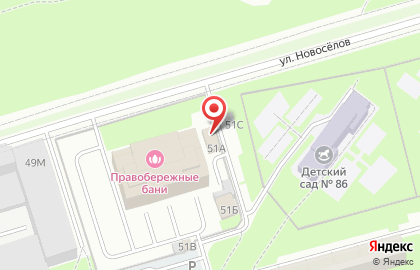 Автомойка Блеск на улице Новосёлов на карте