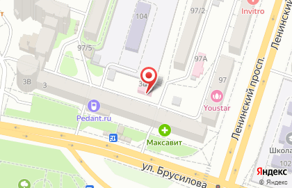 Медицинский центр Диагностика плюс на улице Брусилова на карте