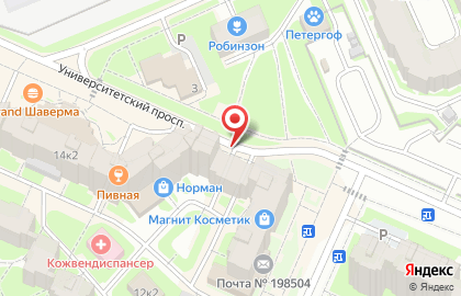 Цветочный салон Колибри в Петродворцовом районе на карте