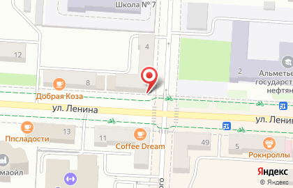 Цветочная лавка на улице Ленина на карте