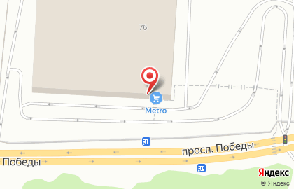 Гипермаркет Metro Cash & Carry на проспекте Победы на карте