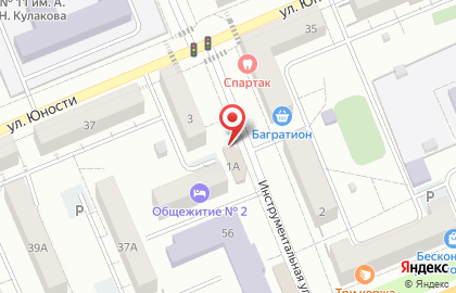 Магазин пива Ice beer на Инструментальной улице на карте