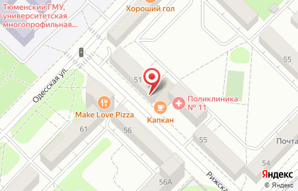 Рок-бар Капкан на Рижской улице на карте