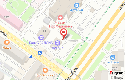 Банкомат ФКБ Петрокоммерц в Октябрьском районе на карте