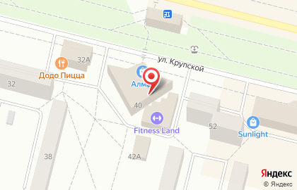 Магазин мясной продукции Саянский Бройлер на улице Крупской, 40 на карте