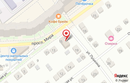 Салон МедОптика в переулке Пушкина на карте