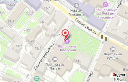 Репетиторий PIANOROOMS в Брюсовом переулке на карте