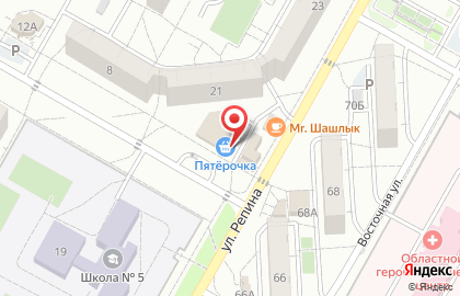 Универсам Пятёрочка в Краснооктябрьском районе на карте