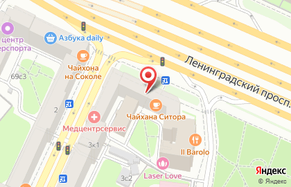 Банк ВТБ на метро Сокол на карте