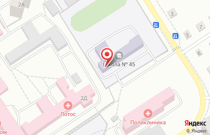 Средняя общеобразовательная школа №45 в Челябинске на карте