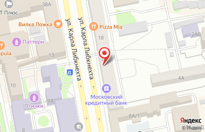 Банк Русский Стандарт на улице Карла Либкнехта на карте