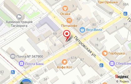 Кафе быстрого питания Шаверма на Петровской улице на карте
