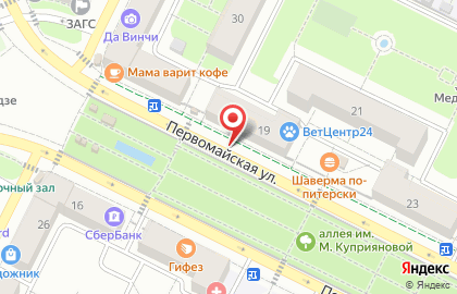 Продовольственный магазин Калинка в Орджоникидзевском районе на карте