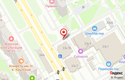 Магазин хлебобулочных изделий на Комендантском проспекте на карте