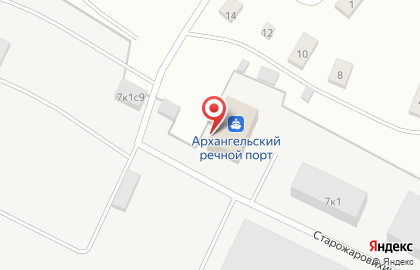 Архангельский речной порт на карте