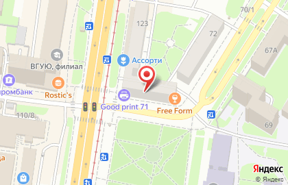 Блин Лайн на проспекте Ленина на карте