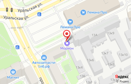 Производственная компания Морион в Василеостровском районе на карте