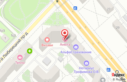 Салон красоты Анюта на Октябрьском проспекте на карте