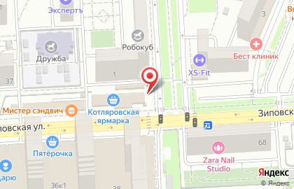 Магазин 1000 мелочей на Зиповской улице на карте