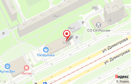 Мастерская по ремонту одежды на ул. Димитрова, 22 к2 на карте
