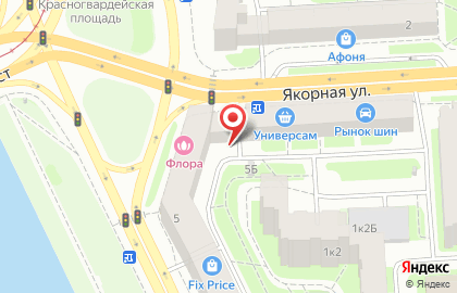 Полушка на Красногвардейской площади на карте