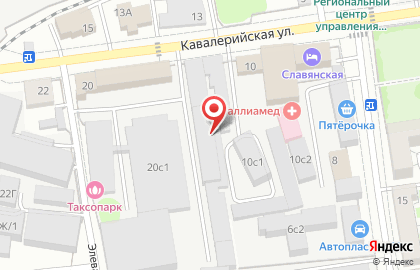 Таксопарк №1 на Кавалерийской улице на карте
