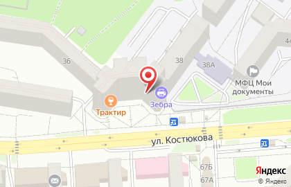 Служба доставки цветов Русский Букет на улице Костюкова на карте