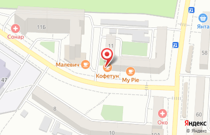 Кафе-ресторан Кофетун в Октябрьском районе на карте