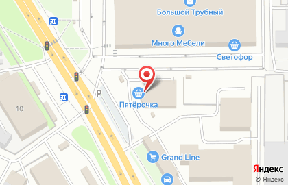 Супермаркет Пятёрочка в Правобережном районе на карте