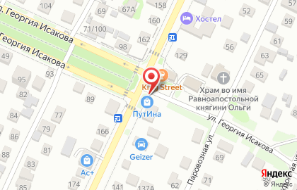 Киоск по продаже фруктов и овощей в Барнауле на карте