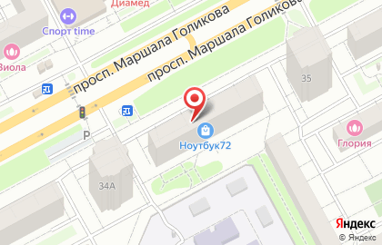 Магазин Нитки-пуговицы в Кургане на карте