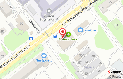 Сеть супермаркетов Магнит на улице Машиностроителей на карте