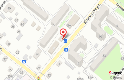 Продуктовый магазин Байкал на Крымской улице на карте