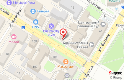 Туристическое агентство Фламинго в Центральном районе на карте